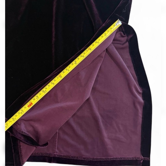 Vintage Y2K Purple Velvet Midi Dress Size 6 Whimsigoth Chic Fairycore Phoebe - Picture 7 of 7